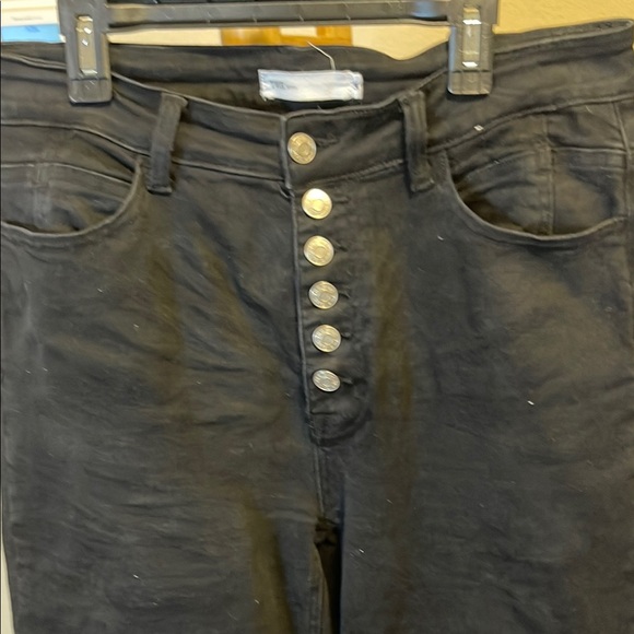 TNR Black Button-Fly Distressed Jeans - Picture 3 of 5